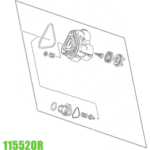 Cylinder head compl REMS 115520R cho E-Push 2