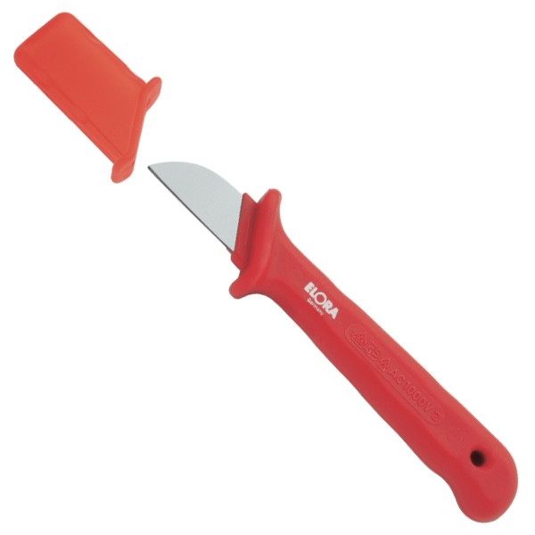 Dao gọt vỏ cáp ELORA 977, lưỡi thẳng, cán cách điện 1000V