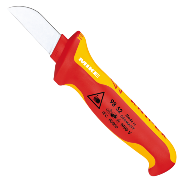 Dao rọc cáp Knipex 98 52 – Lưỡi thẳng, cách điện VDE