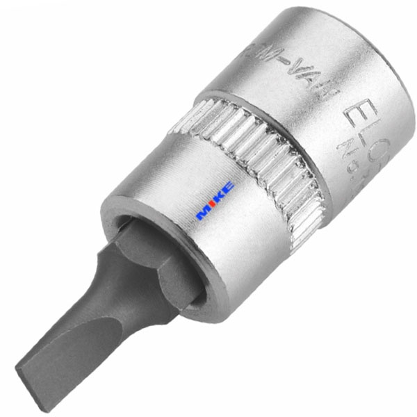 Đầu tuýp mũi tua vít dẹt ELORA 1455-IS, từ 4 đến 8mm, 1/4 inch