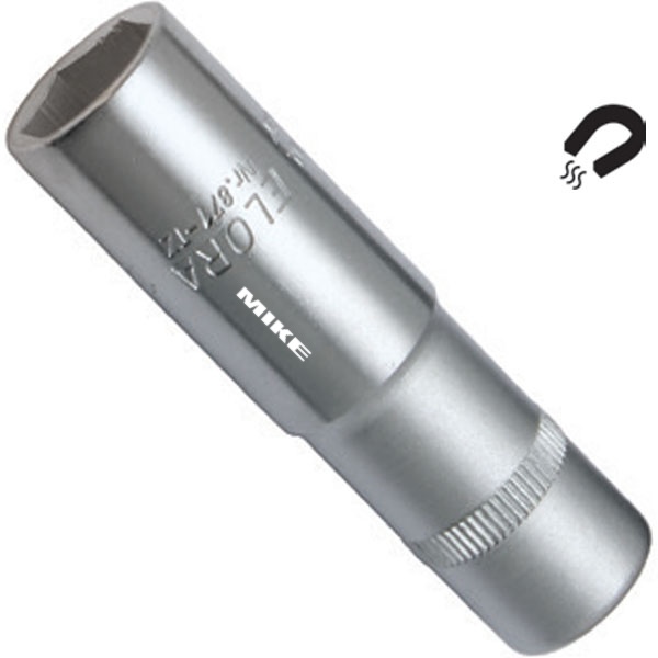 Đầu tuýp mở bugi ELORA 871TMG, có nam châm, vuông 3/8 inch