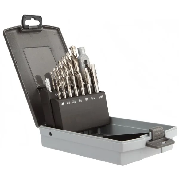 Bộ mũi khoan taro M3-M12, 15 chi tiết