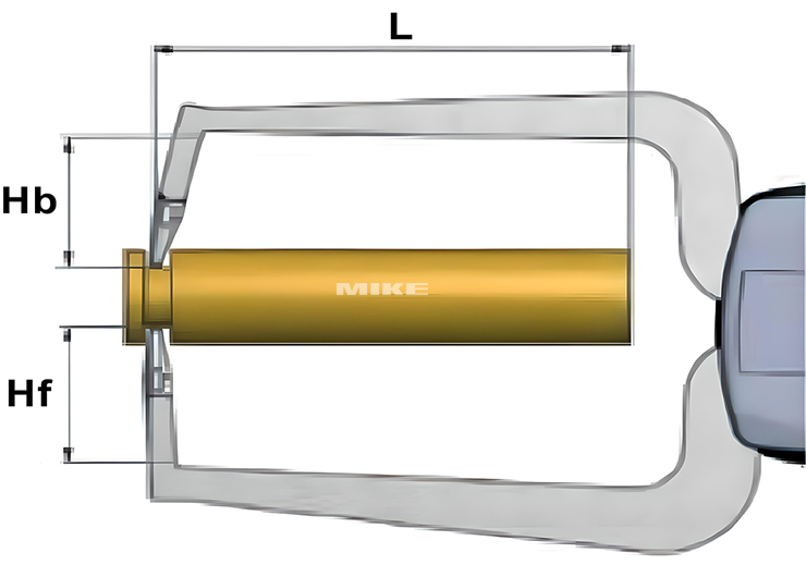 Kích thước đồng hồ điện tử đo rãnh trong ngoài Vogel Germany 2403