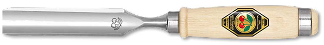 Đục gỗ lưỡi cong 1431, vát ngoài, cán gỗ, Krischen Germany