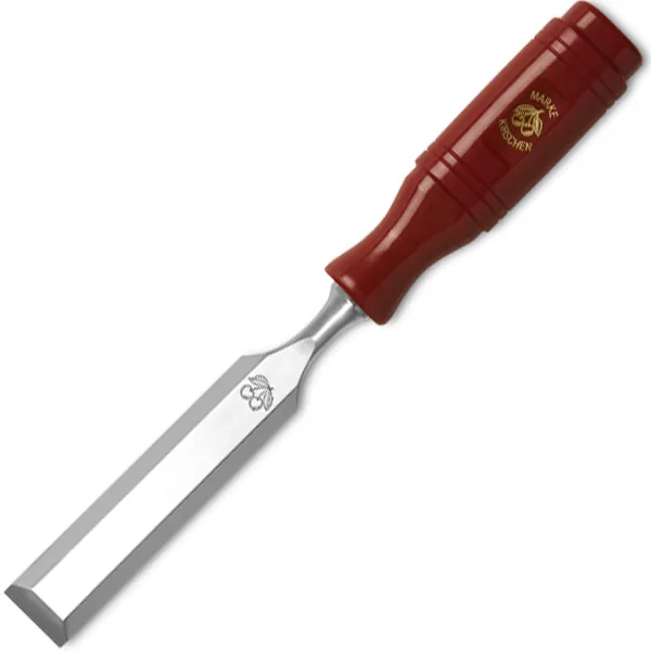 Đục gỗ phẳng Kirschen 1003, cán nhựa đỏ cứng không đai sắt thumbnail 2