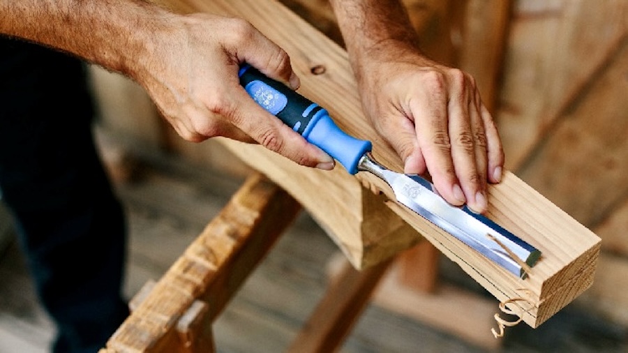 Đục gỗ lưỡi dẹt Kirschen 10080 cán nhựa 2K