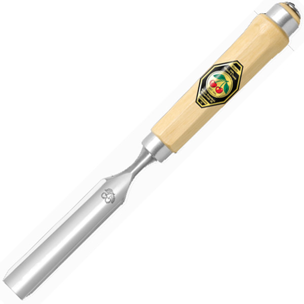 Đục gỗ mũi cong Kirschen 1432, vát ngoài, cán gỗ bát giác, đai sắt.