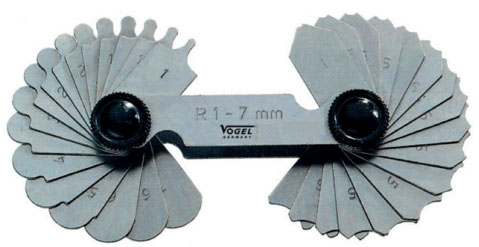 4721 Series Dưỡng đo đường kính 1,0-25mm, 15-17 lá bằng thép 