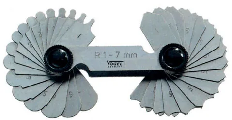 4721 Series Dưỡng đo đường kính 1,0-25mm, 15-17 lá bằng thép