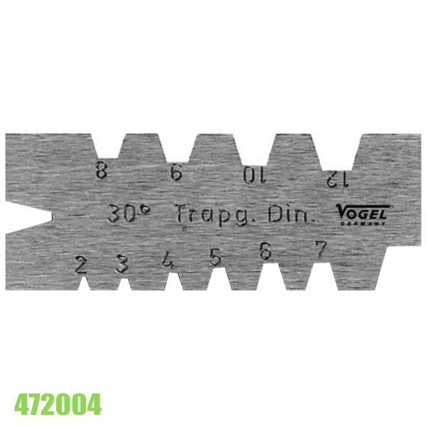 Dưỡng đo ren thang góc 30 độ 472004, bước ren từ 2 - 12mm