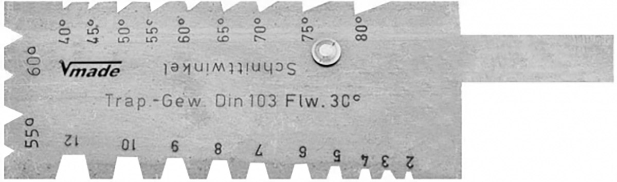 dưỡng đo ren thang, ren nghiêng