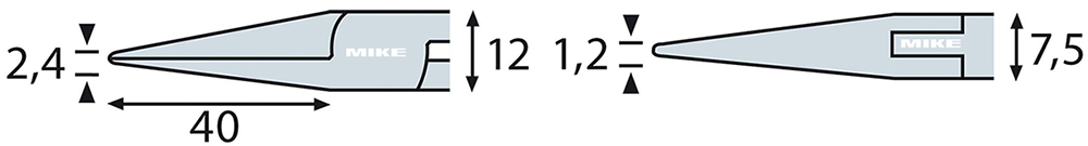 Kích thước kềm mỏ nhọn ELORA 4680-MHE2K mũi dài, chống tĩnh điện ESD