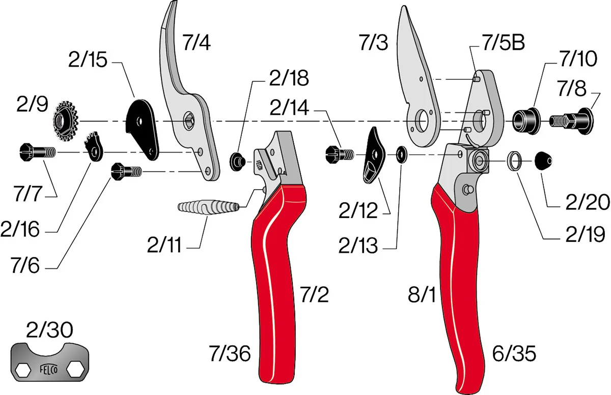 Phụ tùng thay thế kéo cắt cành felco 8
