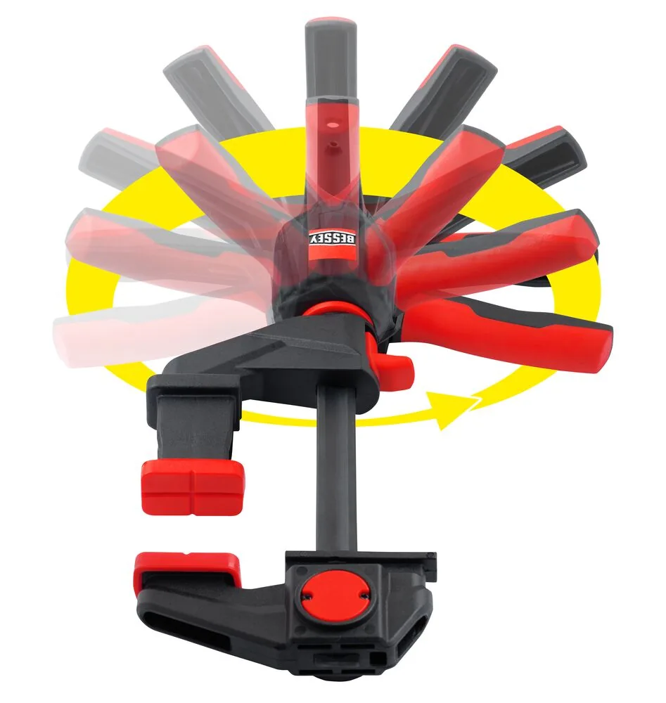 Bộ kẹp bàn xoay 360 độ cho thanh dẫn hướng BESSEY EZR360, ngàm mở 150mm, lực kẹp 750N thumbnail 3