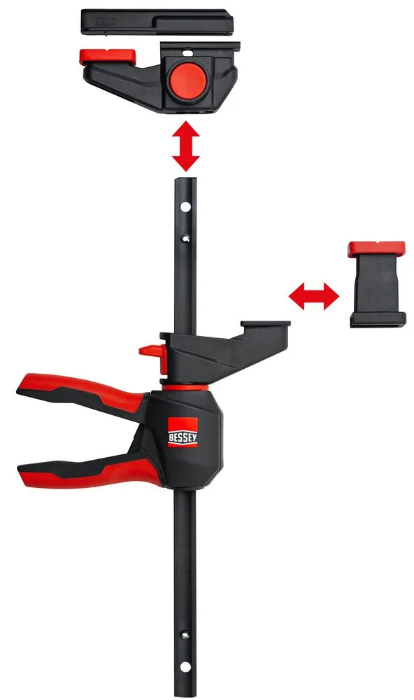 Bộ kẹp bàn xoay 360 độ cho thanh dẫn hướng BESSEY EZR360, ngàm mở 150mm, lực kẹp 750N thumbnail 4
