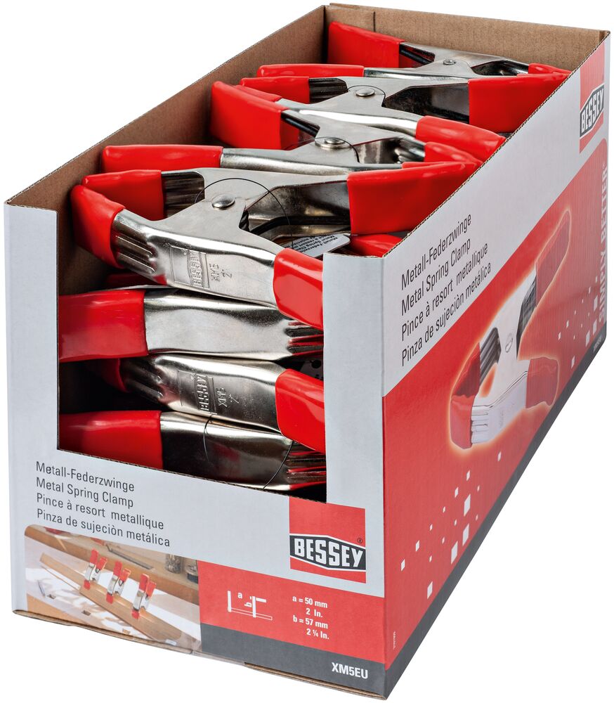 Spring clamp XM5EU in sales presenter BESSEY XM7EU-Display - Clamp comfortably with constant clamping force thumbnail 2