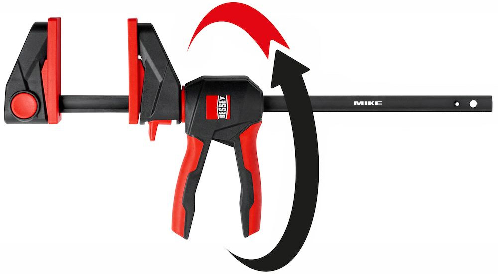 Kẹp tự động BESSEY EZ360, với tay cầm xoay linh hoạt 360 độ