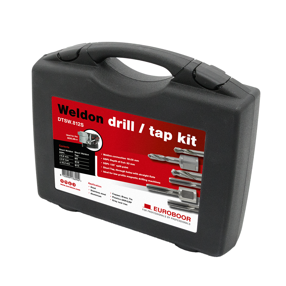 Bộ khoan & ren, HSS-Co. Euroboor DTSW.812S - Includes 6 twist drills and taps M8 -M12, high spe thumbnail 3