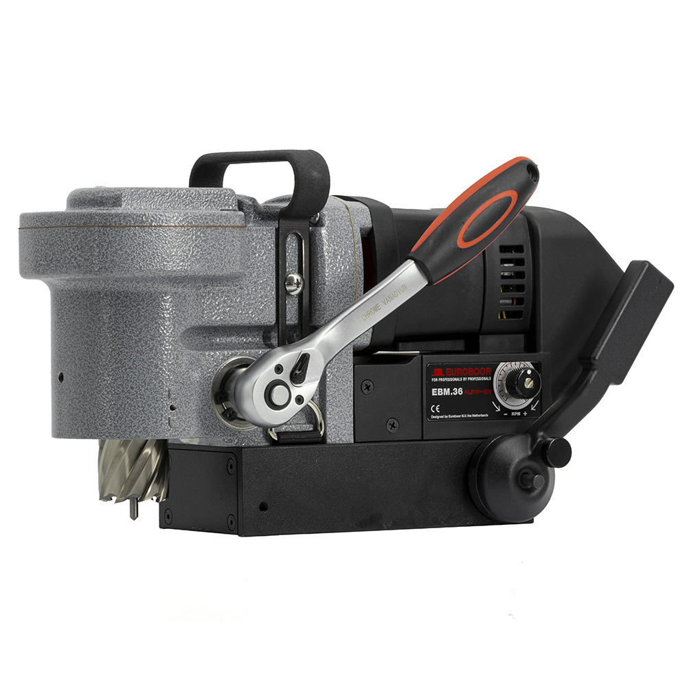 Cordless magnetic drilling machine, 36 mm / 1 7/16", EU. Euroboor Set 1: EBM.36+LP/P-18V 5Ah Package Deal - 7/16, 12 thumbnail 5