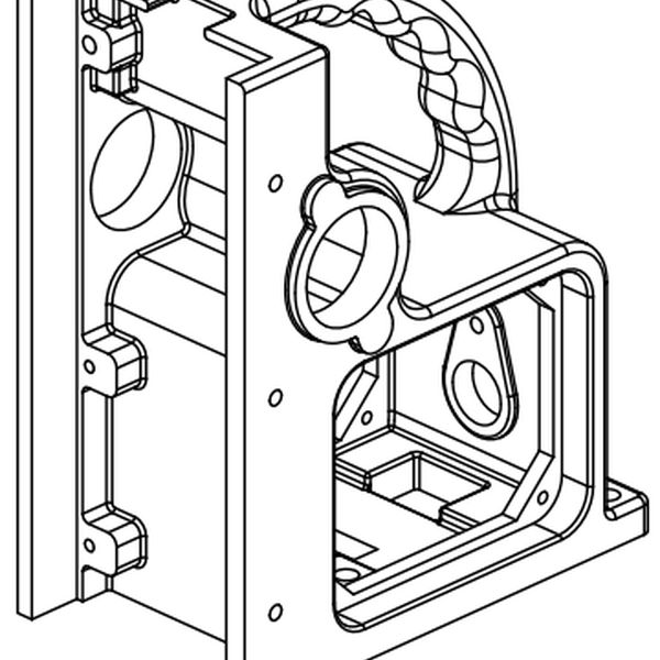 Frame for ECO.30. Euroboor 030E.5052/2 - 55, mm (metric)