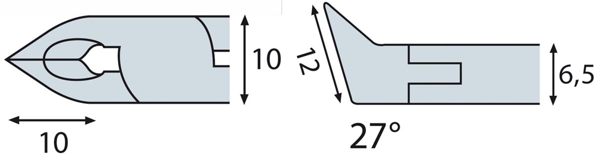 Kìm cắt linh kiện chống tĩnh điện 4580, mũi vát lệch 27 độ