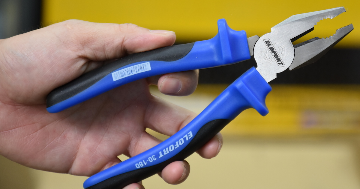 30-180 kềm răng đa năng đầu bằng cho thợ điện 180mm ELOFORT