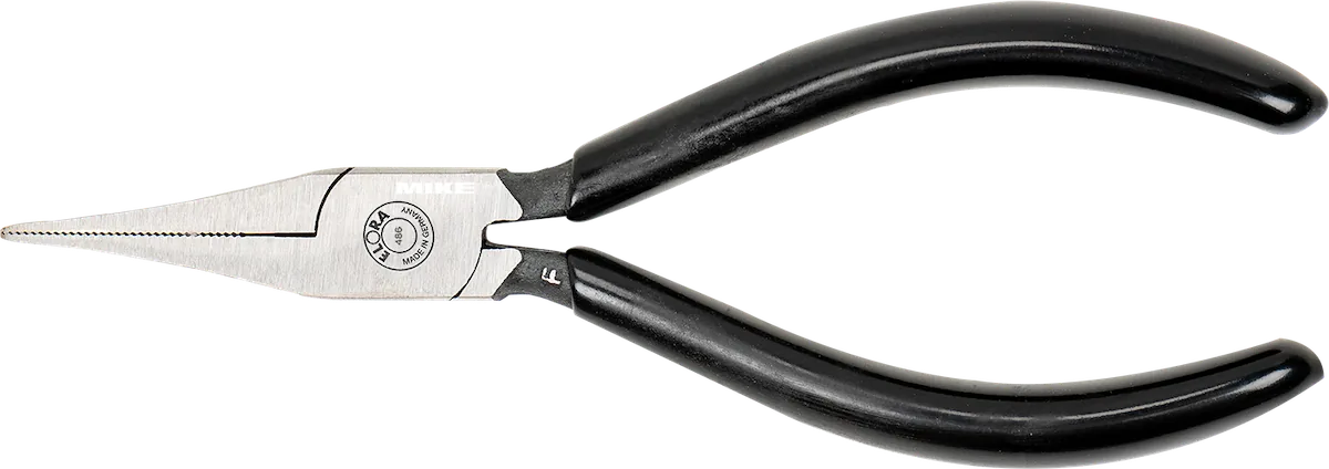 Kìm mỏ dài ELORA 486 có chiều dài 135 mm, thiết kế đầu mỏ thẳng