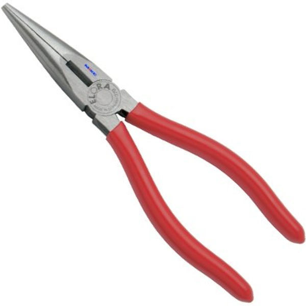 Kìm mũi nhọn thẳng ELORA 370, cán bọc nhựa, DIN ISO 5745.