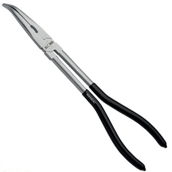 Kìm mũi nhọn cong ELORA 374-2, 280mm, thép C45