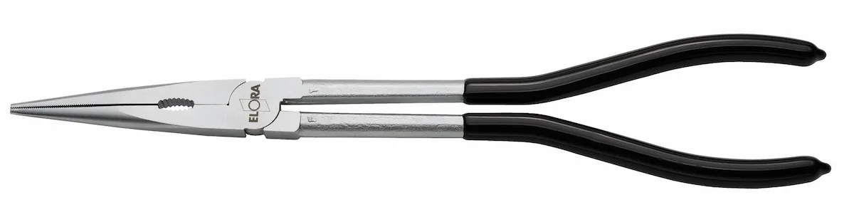 Kìm mũi nhọn thẳng ELORA 374-1 thiết kế đặc biệt để giúp người sử dụng thực hiện các công việc liên quan đến kẹp và thao tác trong các khu vực khó tiếp cận.