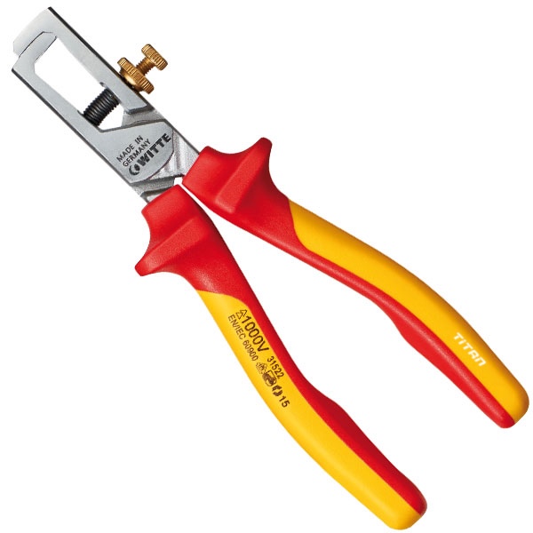 Kìm tuốt dây WITTE 31522 cách điện 1000V dòng PRO chuẩn VDE