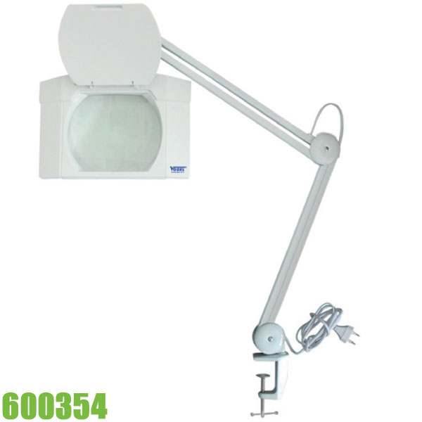 600354 Kính lúp kẹp bàn, khuếch đại 1.75 lần, loại lớn, 4 bậc tự do