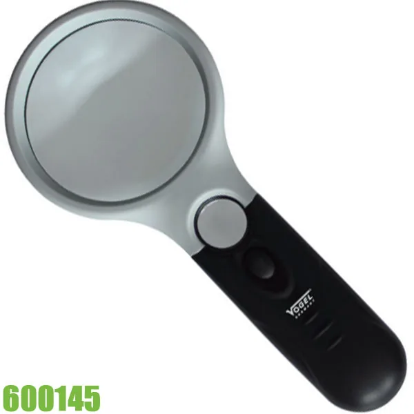 600145 Kính lúp kỹ thuật Ø75 mm có đèn LED. Vogel Germany