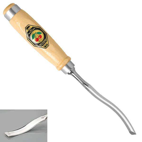 Đục gỗ S-Form thân cong Kirschen 1051, cán tiện tròn