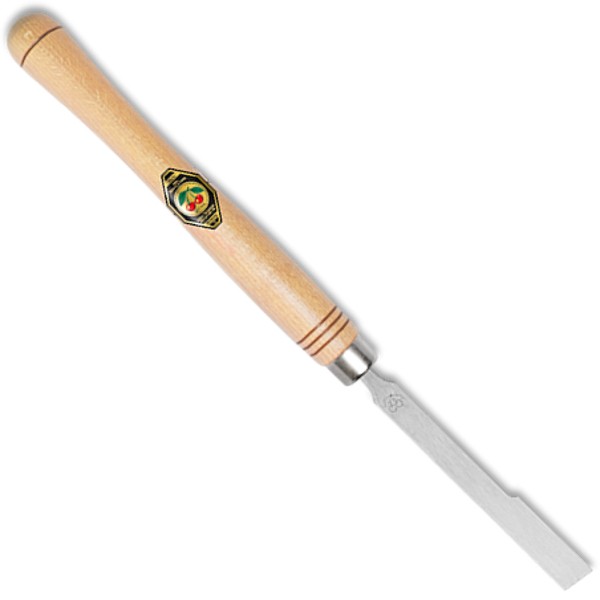 Drechslerbeitel mit WeißbuchenheftAusdrehstahl, gerade Schneide, langes Heft