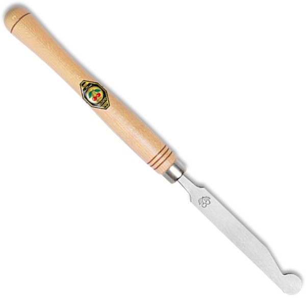 Drechslerbeitel mit WeißbuchenheftAusdrehstahl, runde Schneide, langes Heft