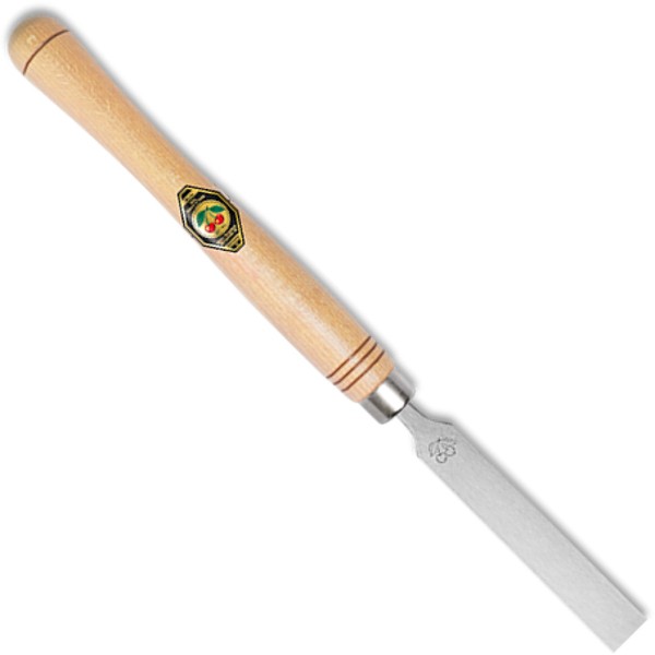 Drechslerbeitel mit Weißbuchenheftflach, gerade