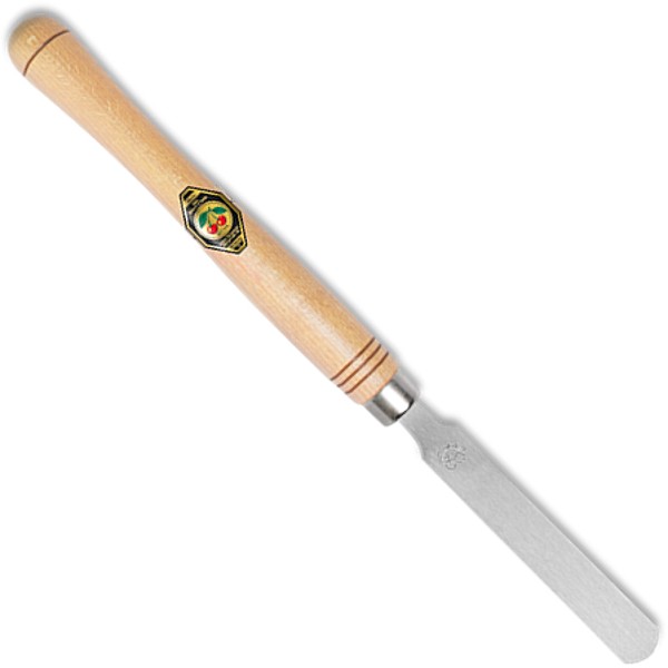 Drechslerbeitel mit Weißbuchenheftflach, rund