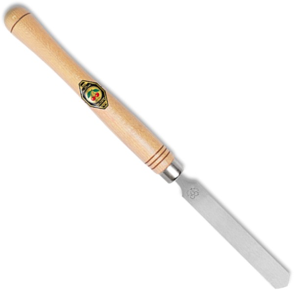 Drechslerbeitel mit Weißbuchenheftflach, spitz