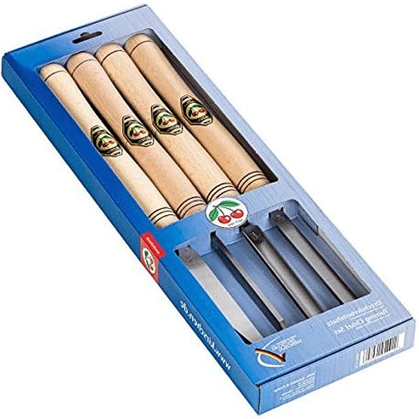 Bộ đục tiện gỗ Kirschen 1694 SB, gồm 4 cây thông dụng