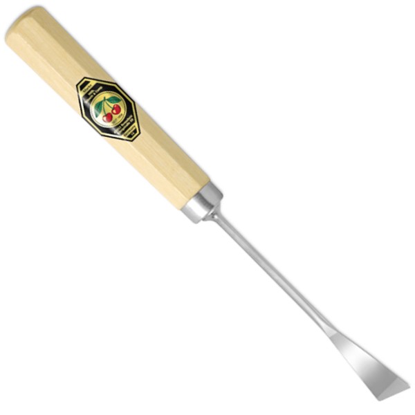 Bildhauerbeitel | Gekröpftes | rechtsschräges BalleisenStich 1 | Achtkantform