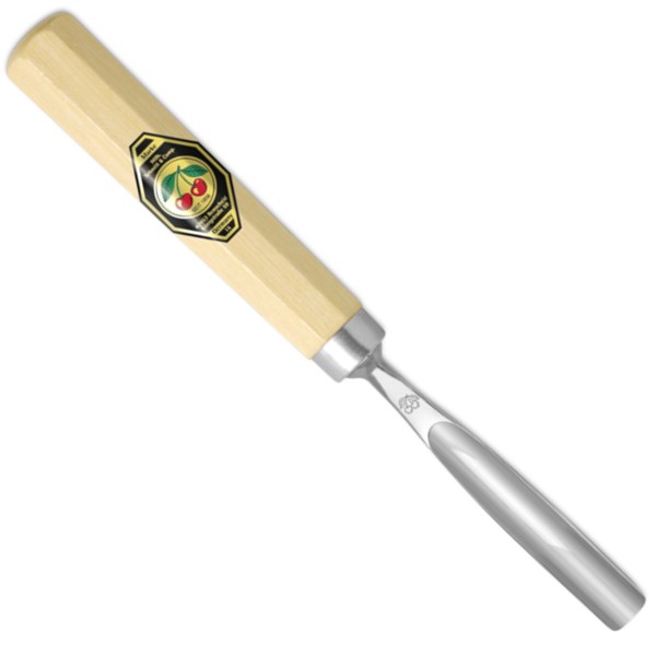 Kerbschnitzbeitel | Gebogen | flache HöhlungStich 6 | Achtkantform