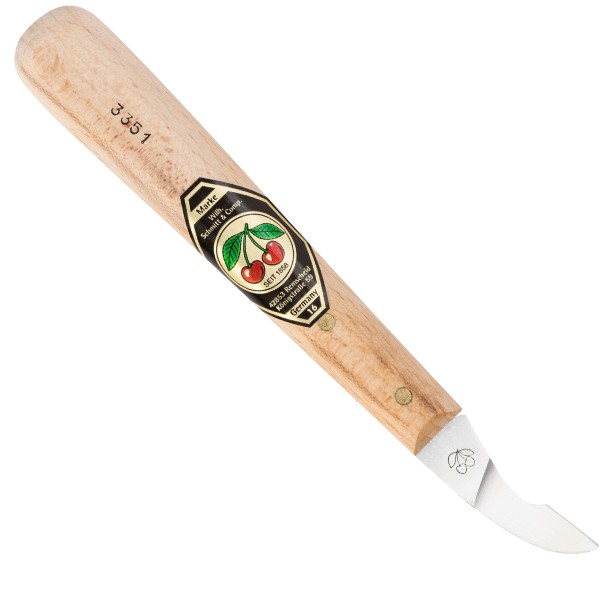 Dao điêu khắc gỗ Kirschen 3351, lưỡi cong cán gỗ