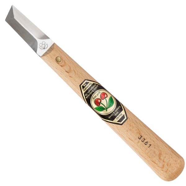 Kerbschnitzmesser | Dreischneidige Schneidemit Weißbuchenheft
