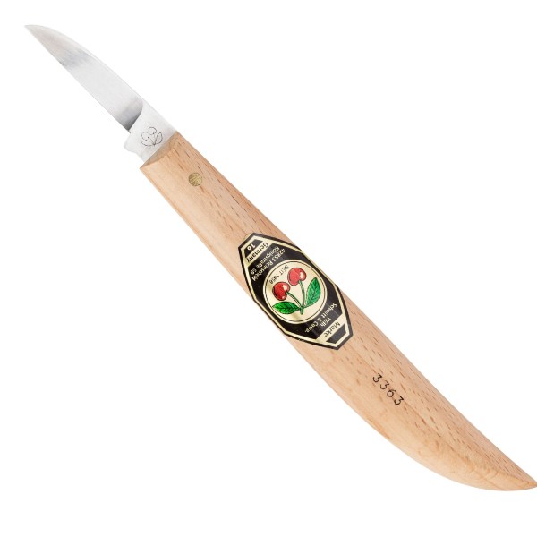 Kerbschnitzmesser | Runder Rücken | gerade Schneidemit Weißbuchenheft