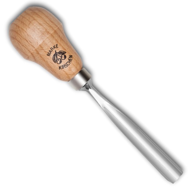 Kerbschnitzbeitel mit RotbuchenheftStich 8 | gerade | mittlere Höhlung | Birnenform