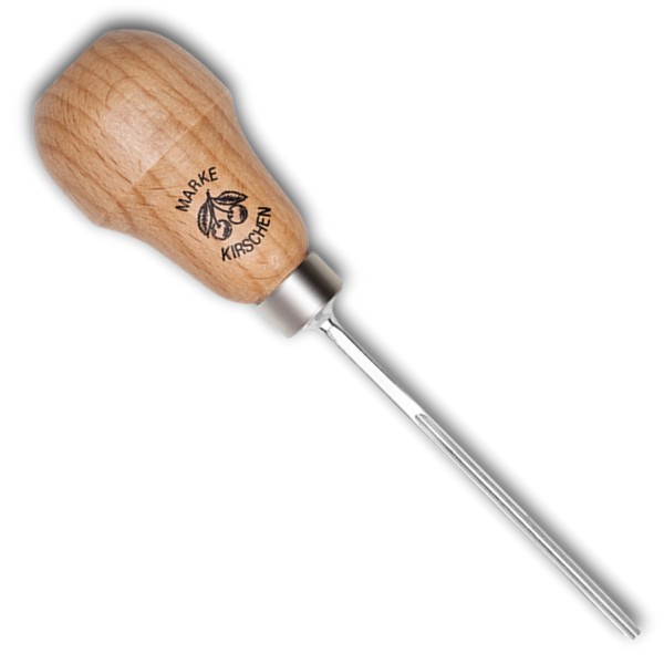 Kerbschnitzbeitel mit RotbuchenheftStich 11 | gerade | tiefrunde Höhlung | Birnenform