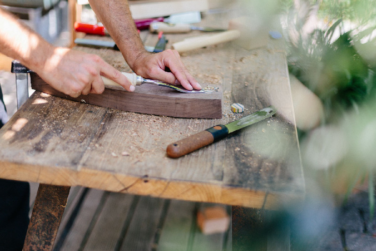 Stechbeitel mit Weißbuchenheftgeschwungene Form thumbnail 4