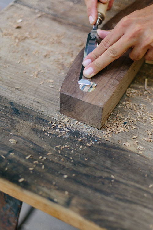 Stechbeitel mit Weißbuchenheftgeschwungene Form thumbnail 5