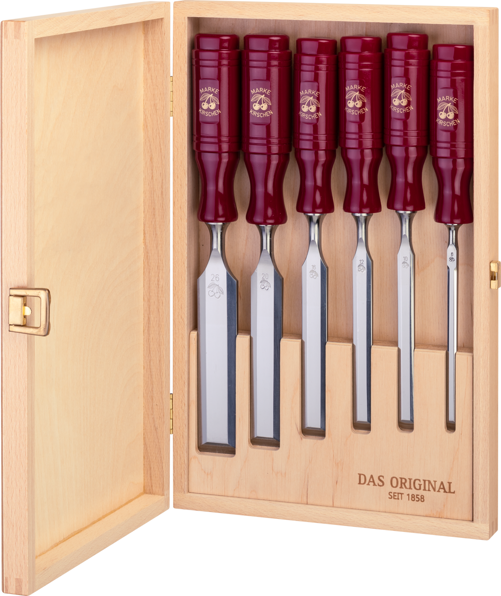 Stechbeitelsatz im Holzkasten | 6-teiligmit Kunststoffheft thumbnail 2